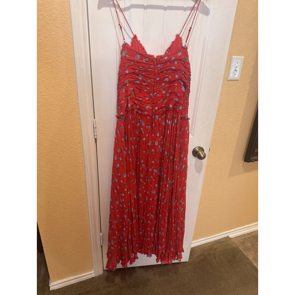 J. Crew Women's Collection Ruched Chiffon Dress Adjustable Straps Size 16 - Picture 8 of 16